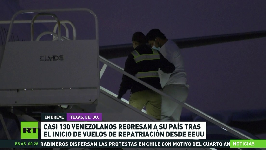 Casi 130 venezolanos vuelven a su país tras el restablecimiento de vuelos de repatriación desde EE.UU.