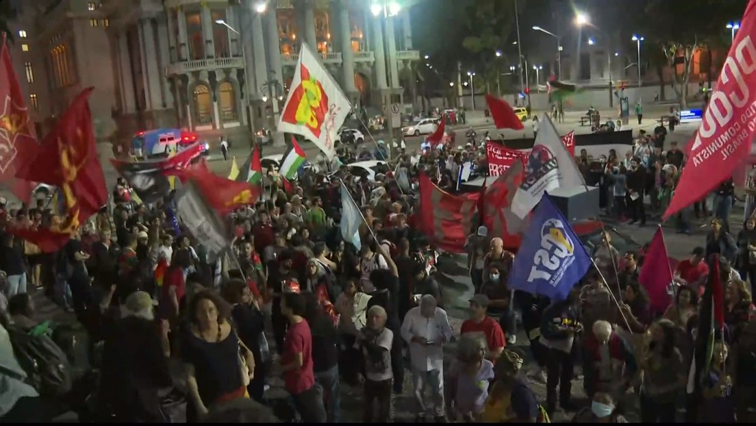 VIDEO: Multitudinaria manifestación propalestina en Río de Janeiro