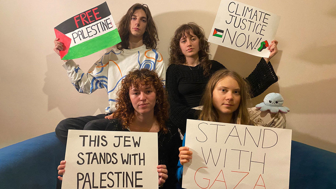 Greta Thunberg protesta en apoyo a Palestina