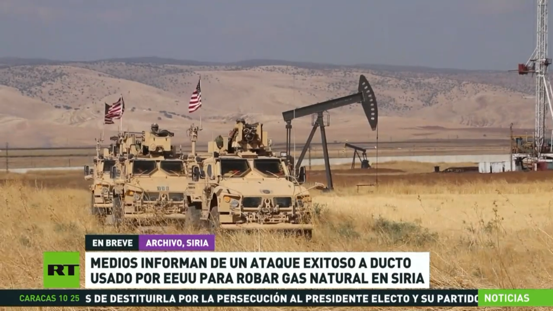 Medios informan de un ataque exitoso a un ducto usado por EE.UU. para robar gas natural en Siria