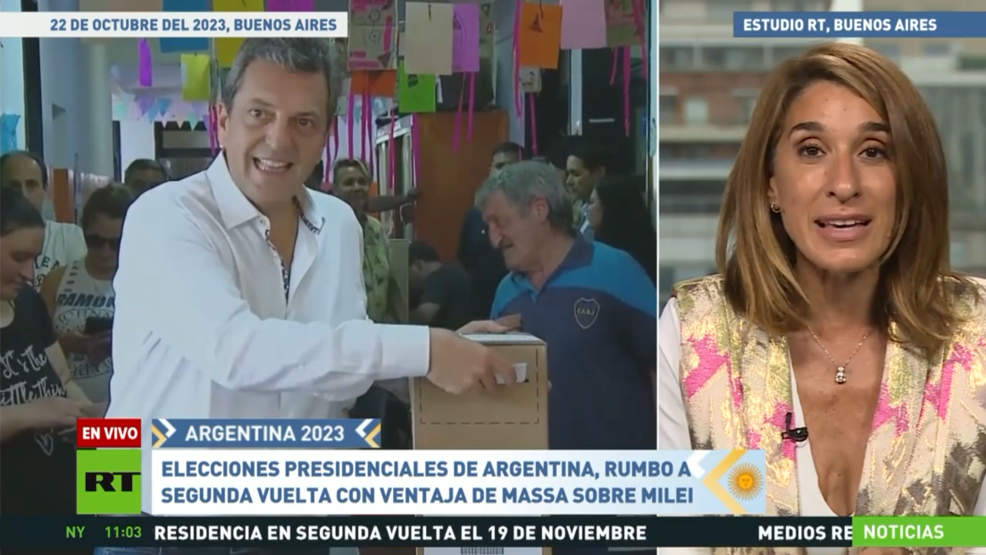 Elecciones presidenciales en Argentina, rumbo a segunda vuelta con ventaja de Massa sobre Milei