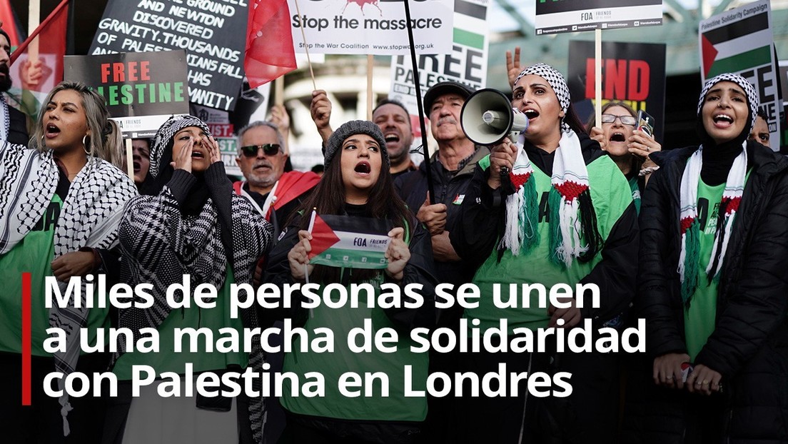 VIDEO: Miles de personas se unen a la marcha solidaria con Palestina en Londres
