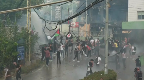 Dispersan una protesta frente a la embajada de EE.UU. en el Líbano tras un ataque a un hospital en Gaza