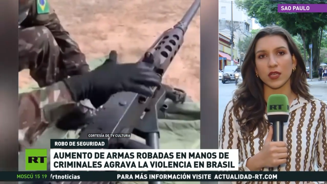 Aumento de armas robadas en manos de criminales agrava la violencia en Brasil