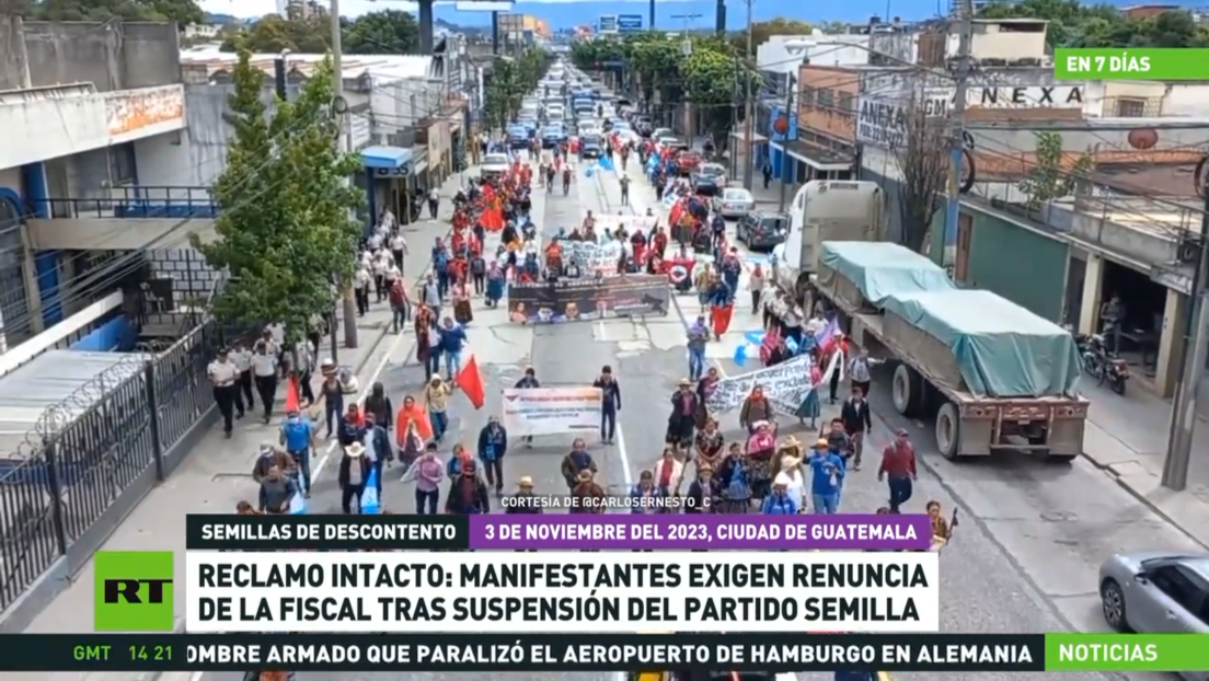 Reclamo intacto: manifestantes en Guatemala exigen la renuncia de la fiscal tras la suspensión del partido Semilla