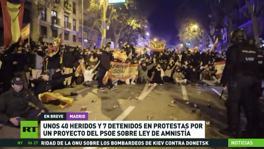 Una nueva noche de protestas en Madrid acaba con 39 heridos y 7 detenidos
