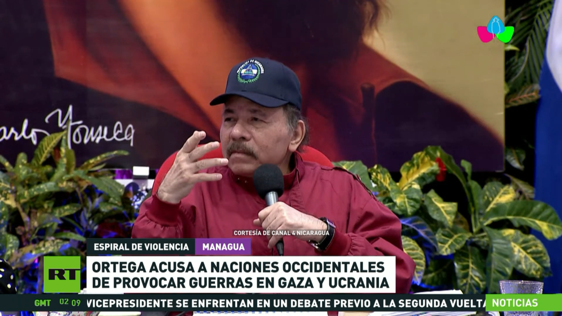 Ortega acusa a naciones occidentales de provocar guerras en Gaza y Ucrania