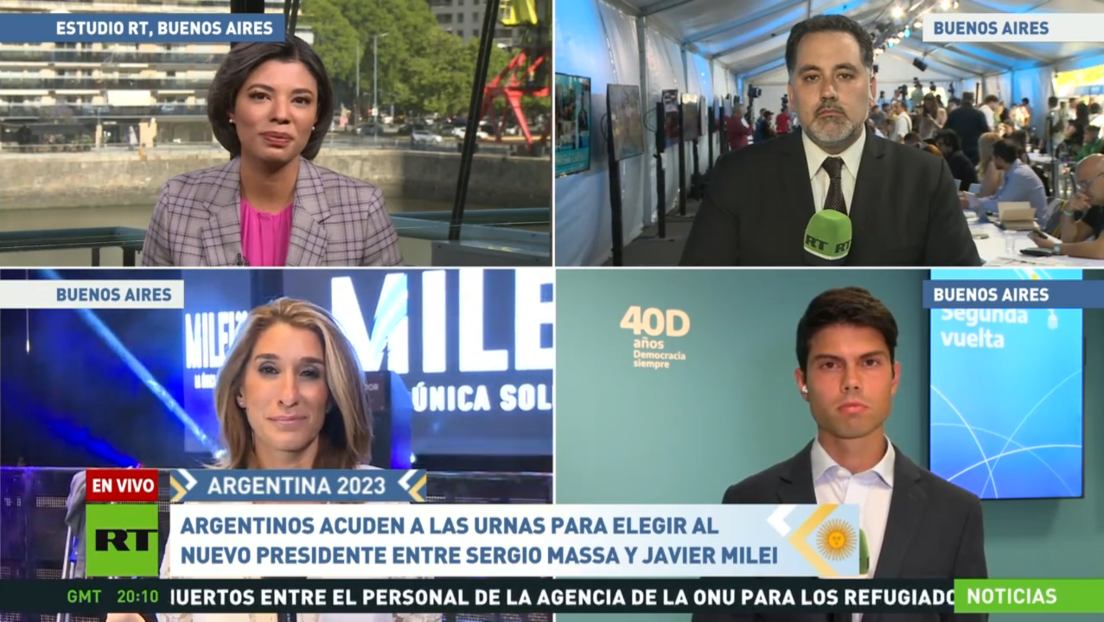 Argentinos acuden a las urnas para elegir al nuevo presidente entre Massa y Milei