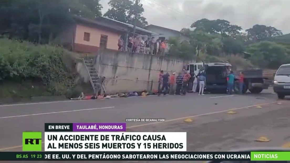 Un accidente de tráfico causa al menos seis muertos y 15 heridos en Honduras