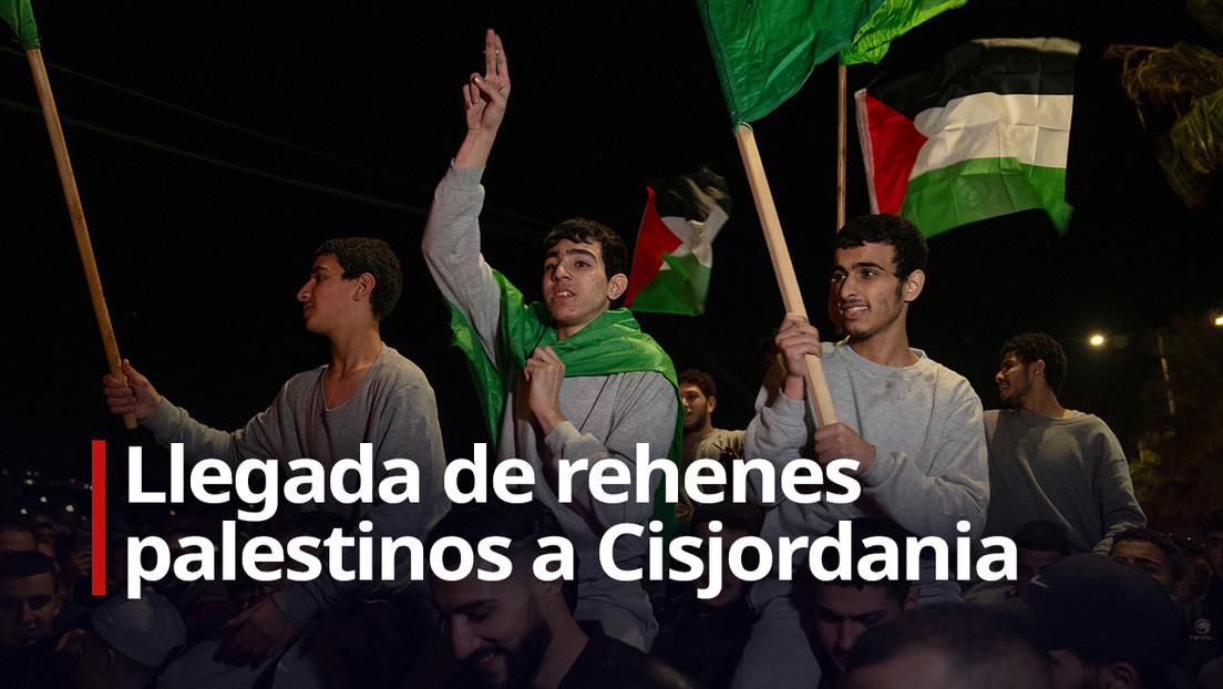 VIDEO: Llegada de rehenes palestinos a Cisjordania