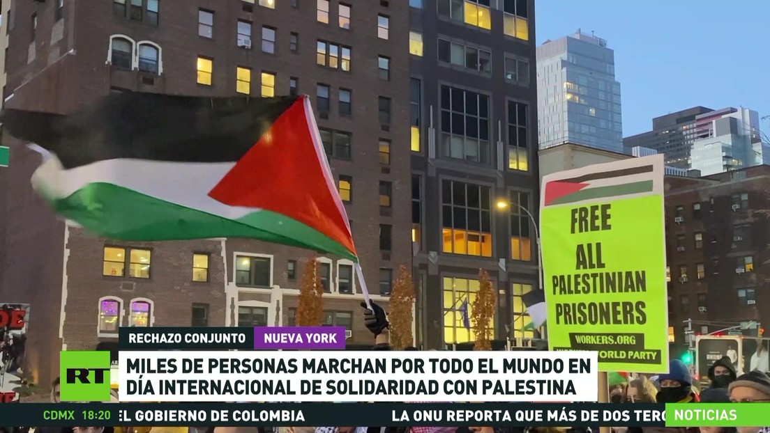 Miles de personas marchan por todo el mundo en el Día Internacional de Solidaridad con Palestina
