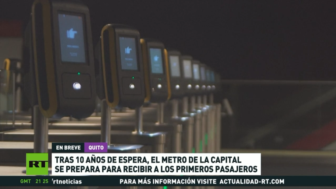 Tras 10 años de espera, el metro de Quito se prepara para recibir a los primeros pasajeros