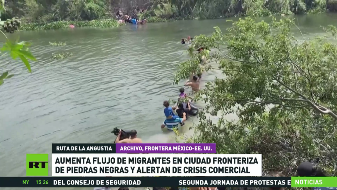 Aumenta el flujo de migrantes en ciudad fronteriza de México con EE.UU. y alertan de crisis comercial