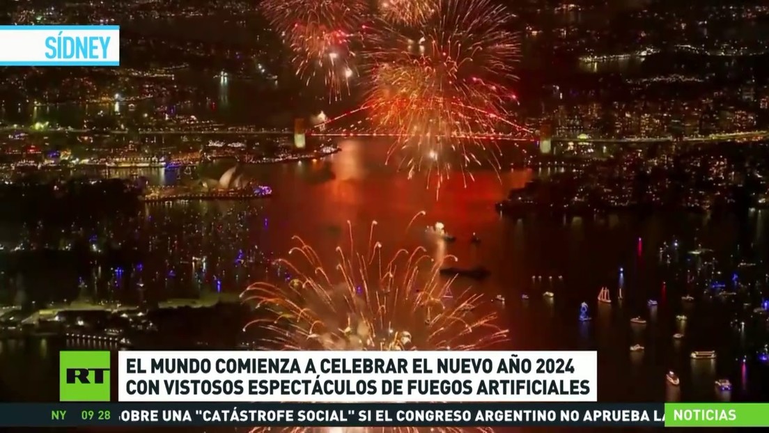 El mundo comienza a celebrar el Año Nuevo 2024 con vistosos espectáculos de fuegos artificiales