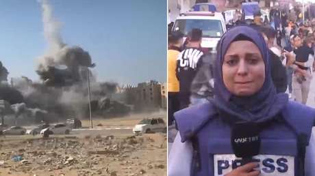 "Mi familia vive en este lugar": periodista reporta en vivo el bombardeo de su  casa en Gaza (VIDEO)