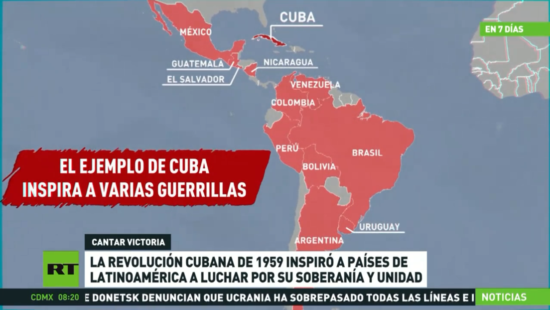 La Revolución cubana de 1959 inspiró a países de Latinoamérica a luchar por su soberanía y unidad