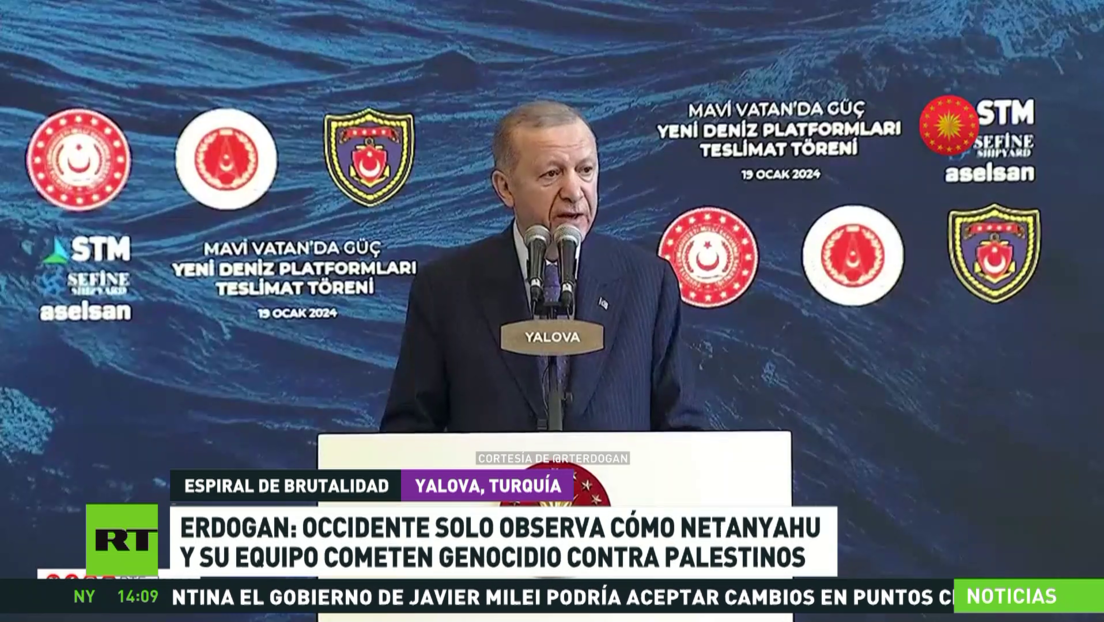 Erdogan: Occidente solo observa cómo Netanyahu y su equipo cometen un genocidio contra los palestinos
