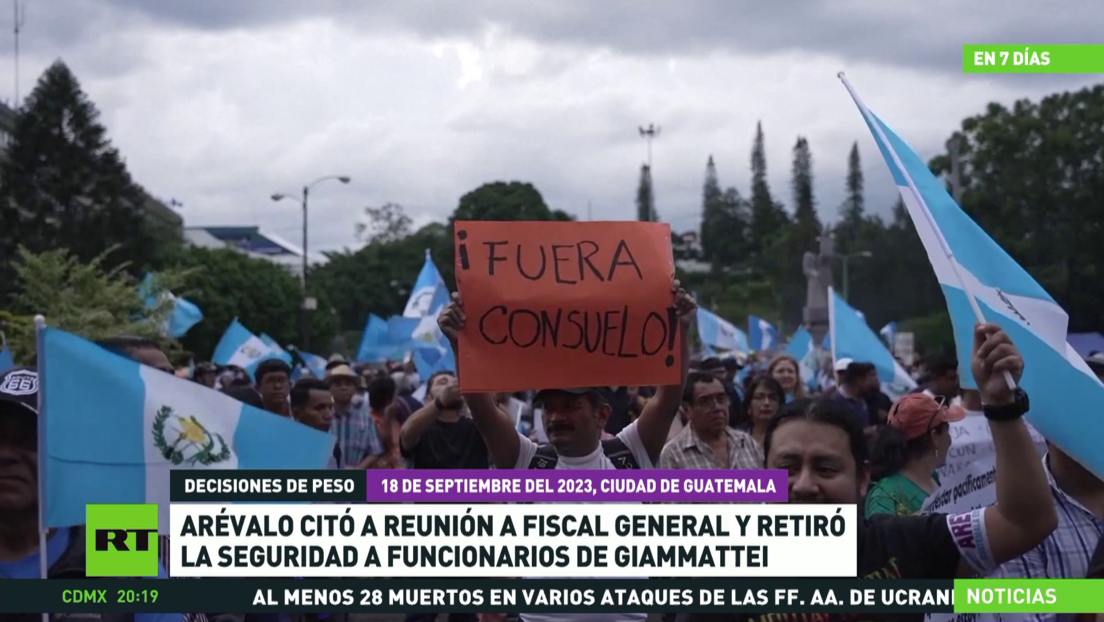 El presidente de Guatemala citó a reunión a fiscal general y retira seguridad a funcionarios de Giammattei