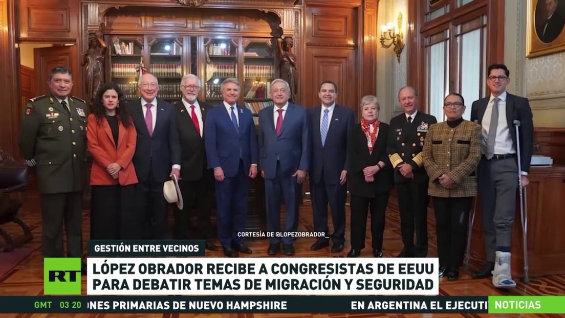 López Obrador recibe en México a congresistas de EE.UU. para debatir temas de migración y seguridad