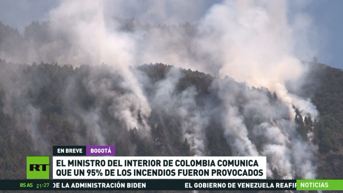 Ministro del Interior de Colombia afirma que un 95% de los incendios fueron provocados