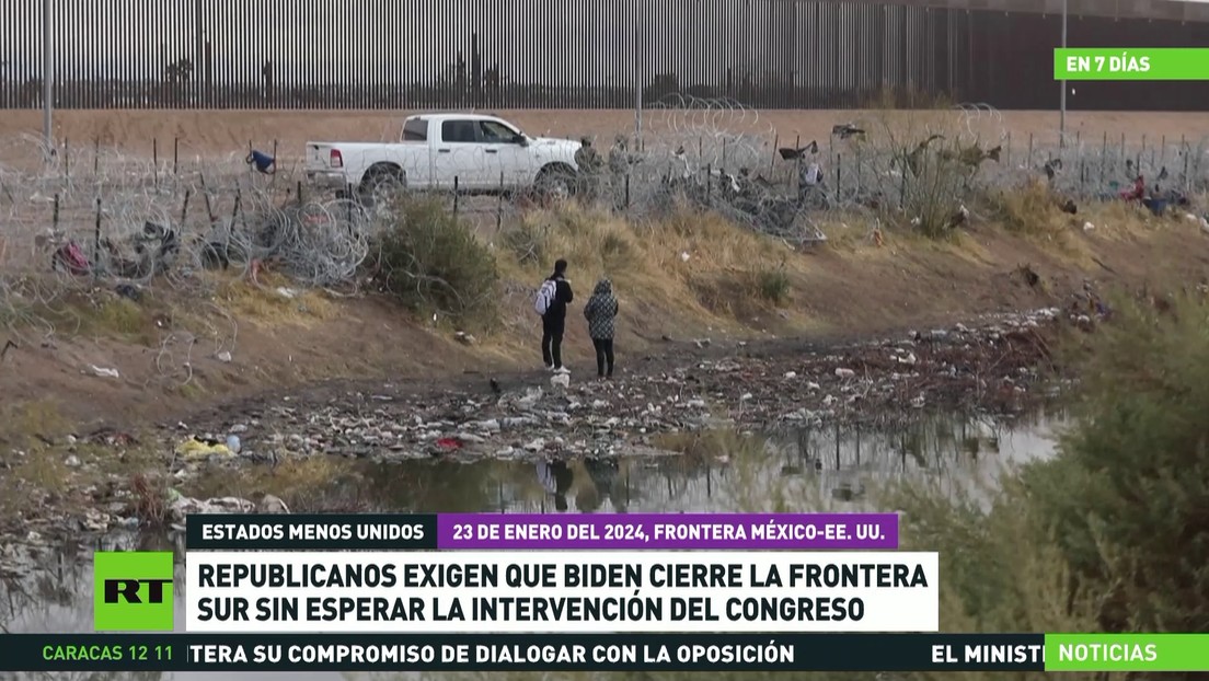 Republicanos exigen que Biden cierre la frontera sur sin esperar la intervención del Congreso