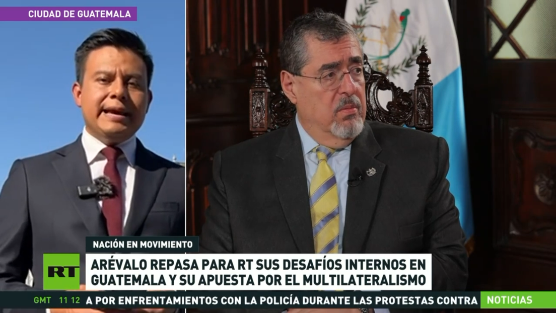 Arévalo repasa para RT sus desafíos internos en Guatemala y su apuesta por el multilateralismo