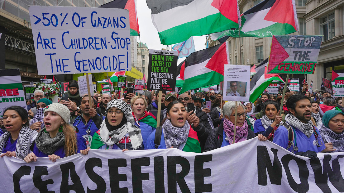 VIDEO: Miles de personas se unen a la marcha propalestina en Londres