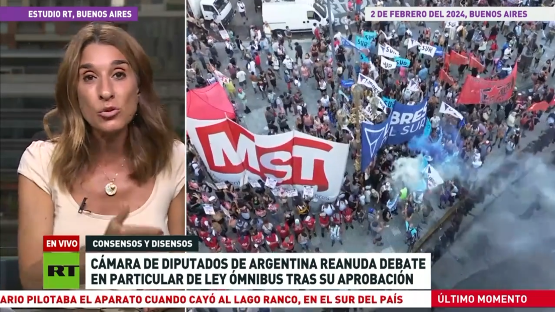 Cámara de Diputados de Argentina reanuda debate "en particular" de la 'ley ómnibus' tras su aprobación