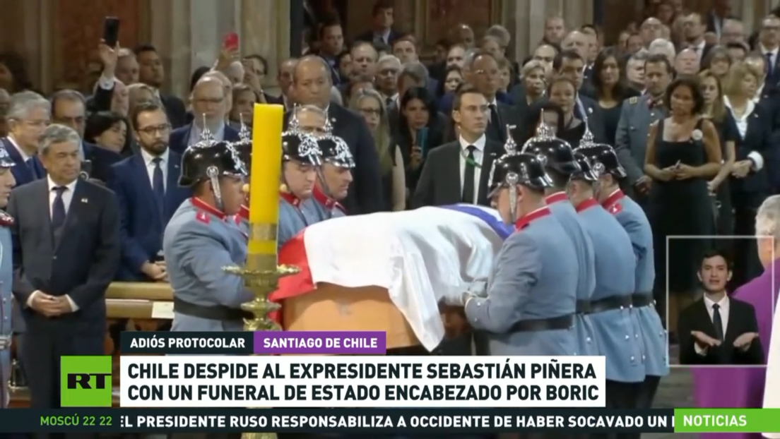 Chile despide al expresidente Sebastián Piñera con un funeral de Estado encabezado por Boric