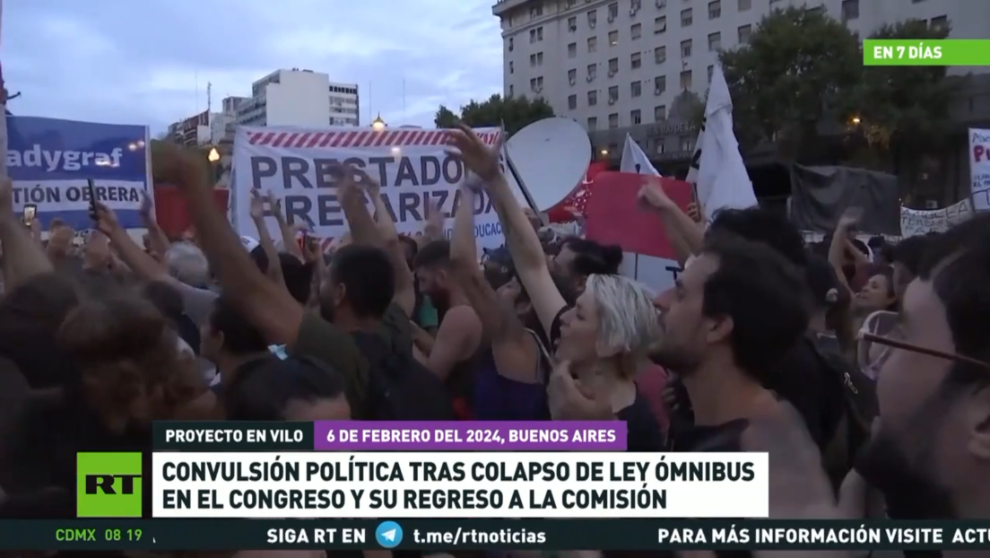 Convulsión política tras el colapso de la 'ley ómnibus' en el Congreso argentino y su regreso a la Comisión