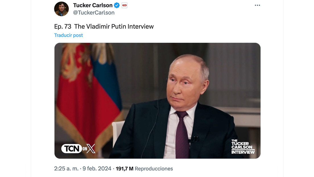El autor de 'El cisne negro': "Intente averiguar por qué la entrevista de Carlson a Putin tiene casi 200 millones de visualizaciones"