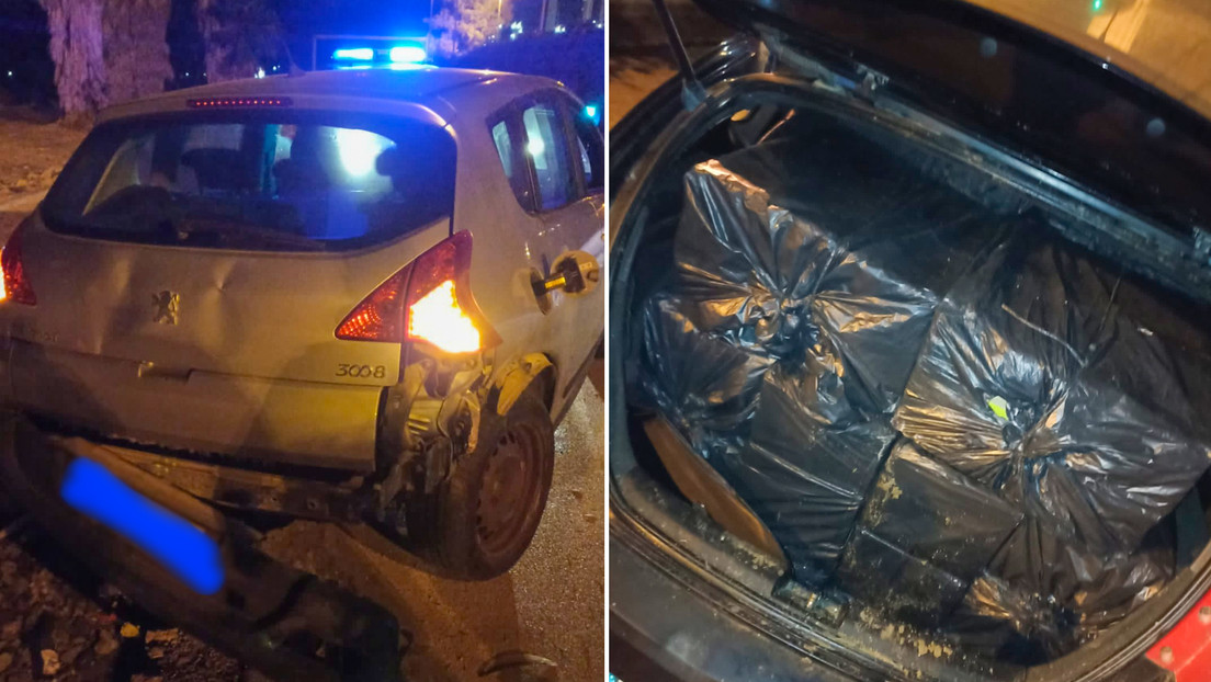 Embisten un coche policial en una operación contra el contrabando de tabaco en el sur de España