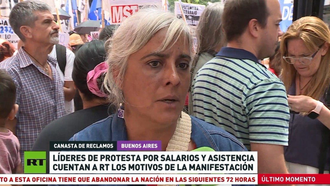 Líderes de la protesta por salarios y asistencia en Argentina cuentan a RT los motivos de la manifestación