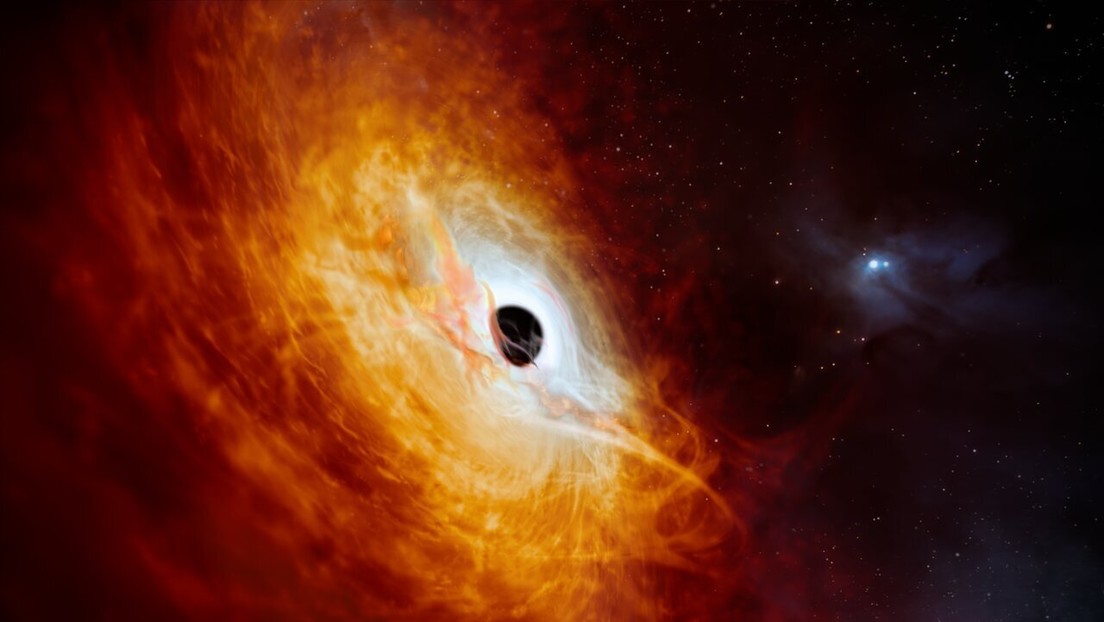 Hallan un agujero negro supermasivo tan 'hambriento' que devora un sol por día