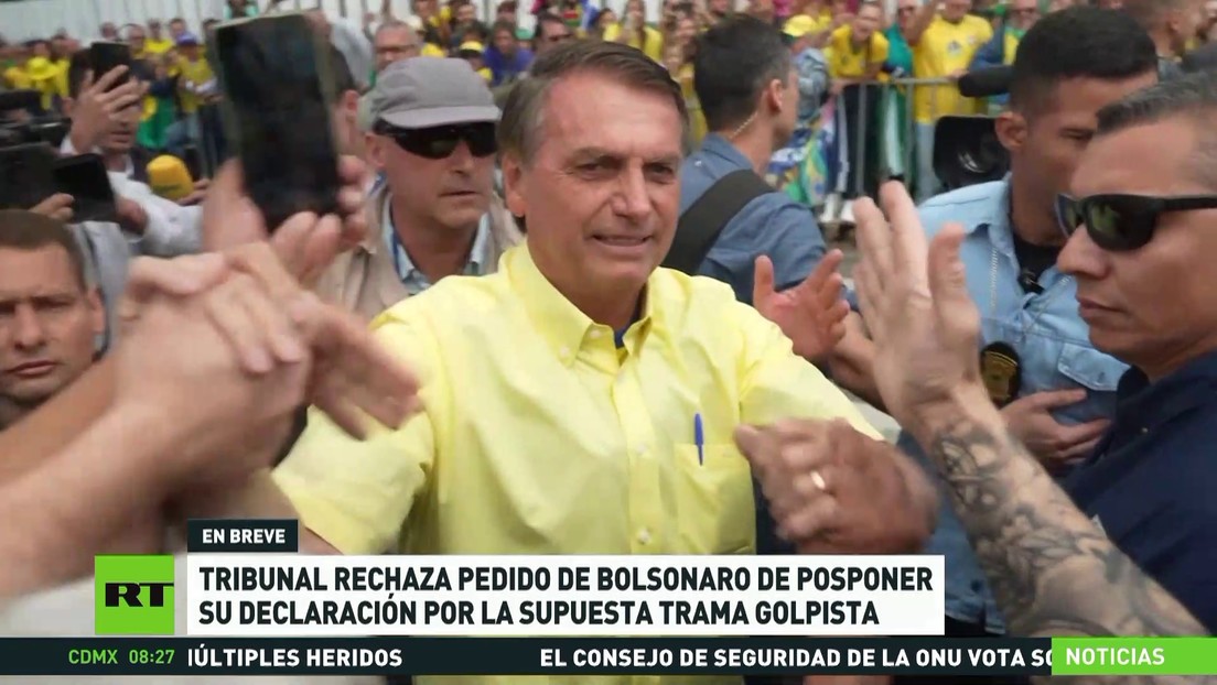 Tribunal rechaza pedido de Bolsonaro de posponer su declaración por la supuesta trama golpista