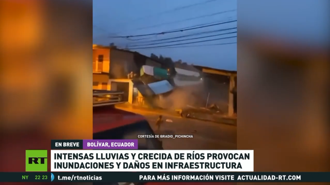 Intensas lluvias en Ecuador provocan el colapso de infraestructura