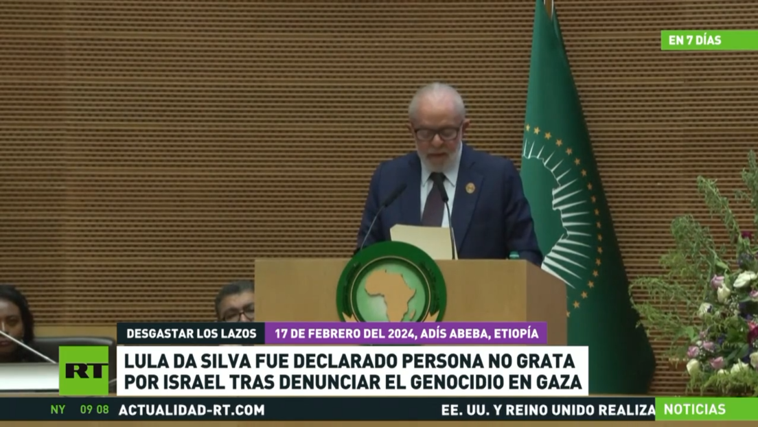 Lula da Silva fue declarado 'persona non grata' por Israel tras denunciar el genocidio en la Franja de Gaza