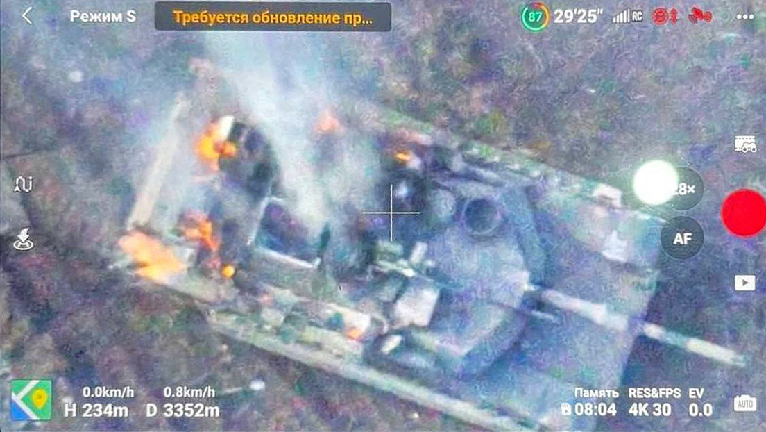 Reportan la destrucción de un primer tanque estadounidense Abrams en el conflicto ucraniano (VIDEO)