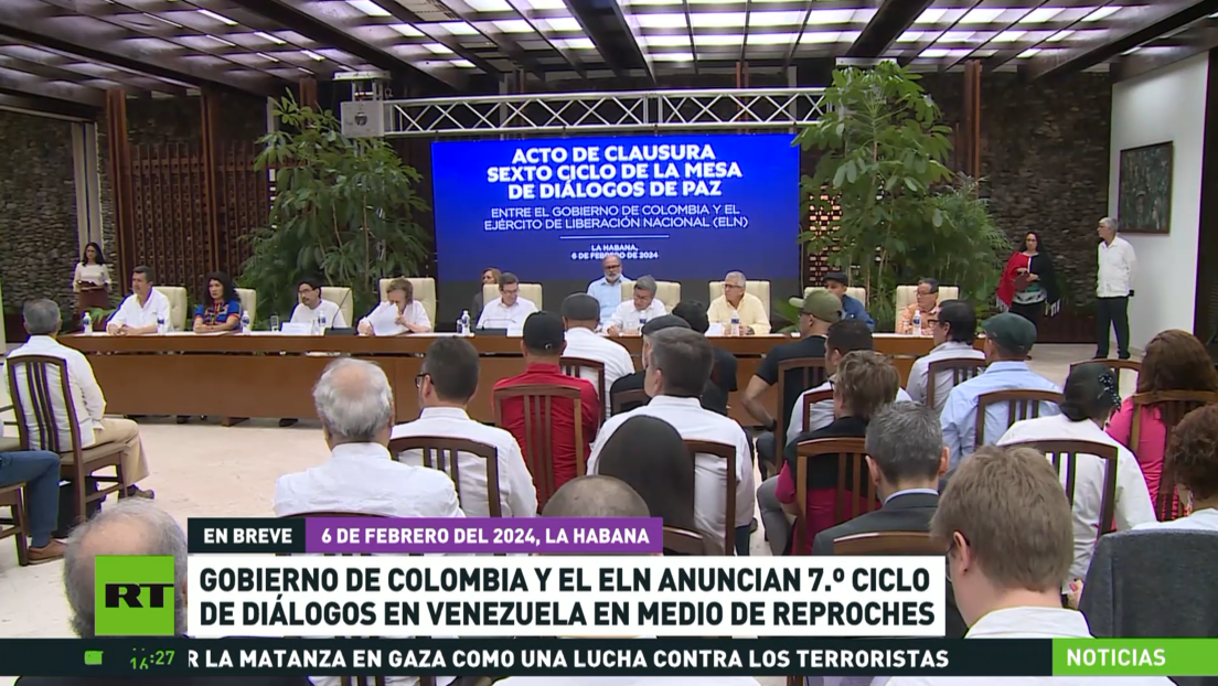 Gobierno de Colombia y el ELN anuncian 7.º ciclo de diálogos en Venezuela en medio de reproches