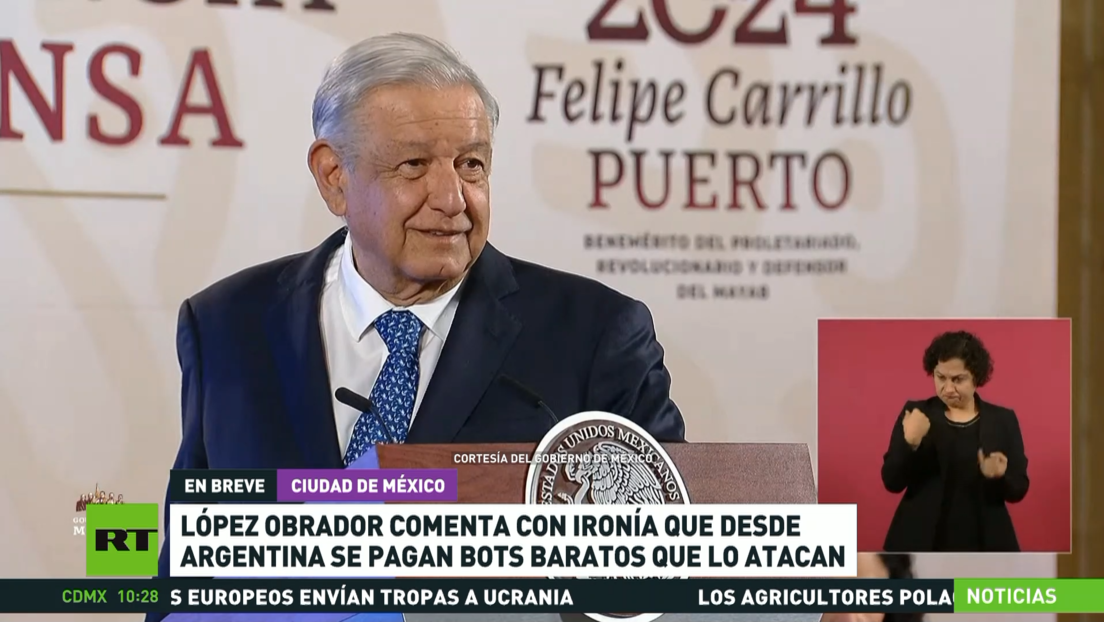 López Obrador comenta con ironía que en Argentina se compran bots baratos para atacarlo