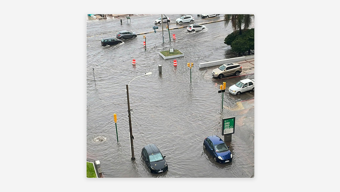 VIDEOS: Montevideo queda inundado tras fuertes lluvias