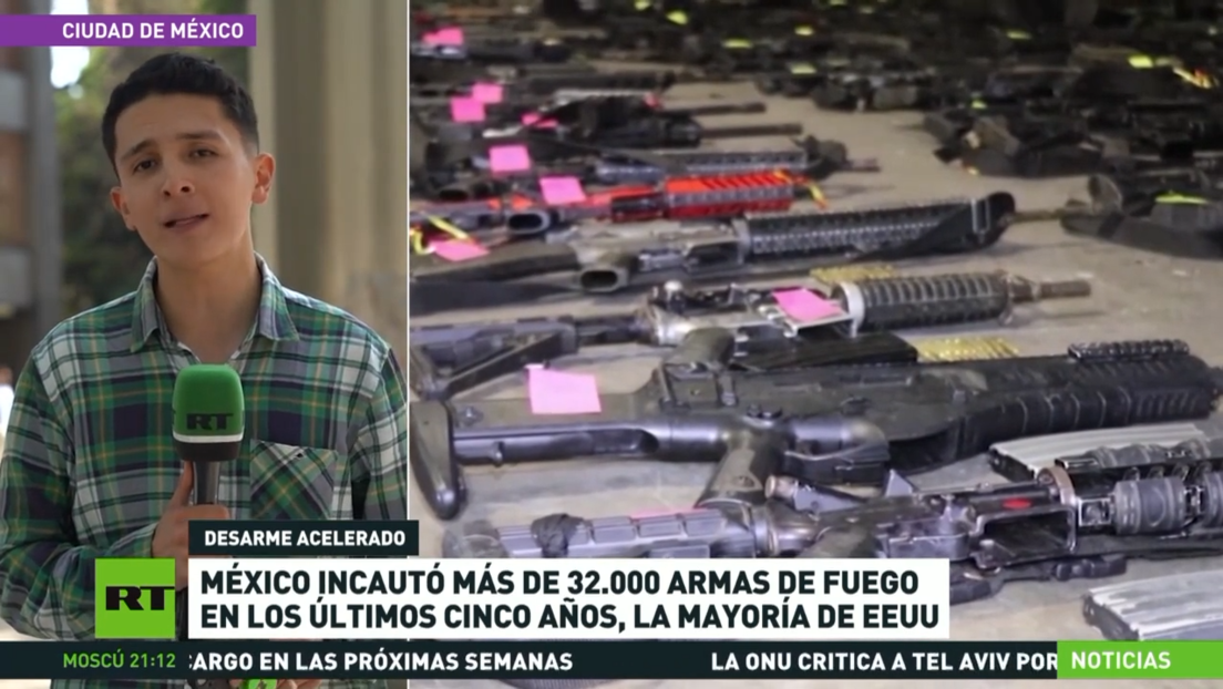 México incauta más de 32.000 armas en 5 años en sus fronteras, gran parte procedentes de EE.UU.