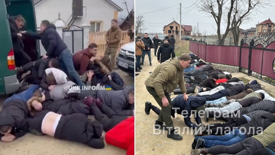 VIDEO: La violenta detención de decenas de ucranianos que intentaban huir de la movilización