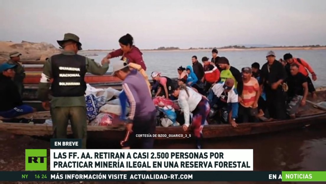 Las FF.AA. de Venezuela sacan a casi 2.500 personas de una reserva forestal por practicar minería ilegal