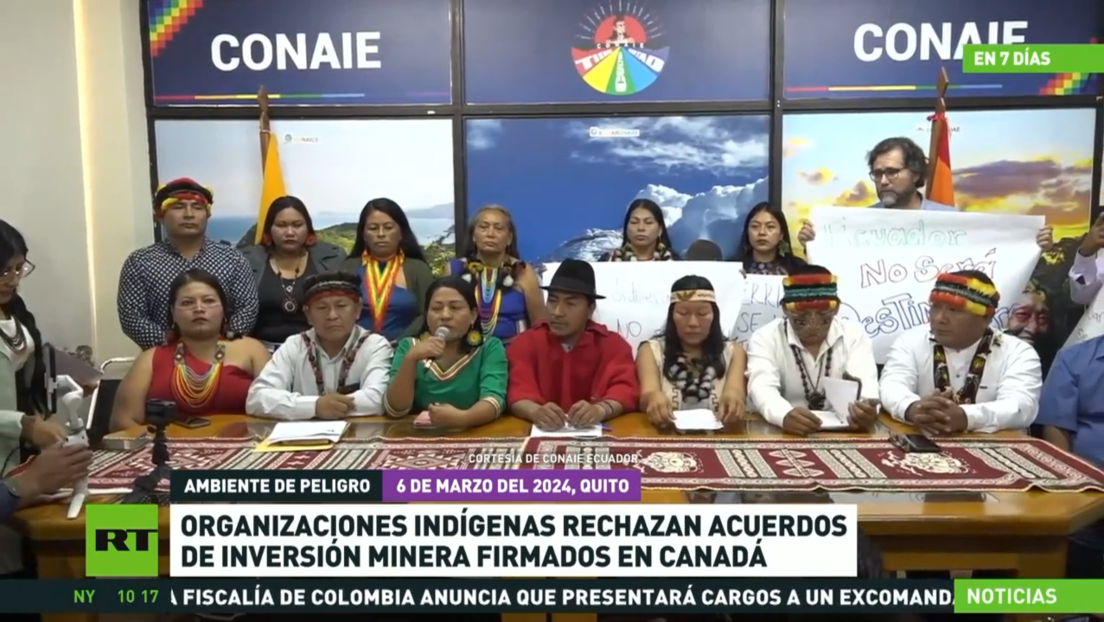 Organizaciones indígenas de Ecuador rechazan acuerdos de inversión minera firmados en Canadá