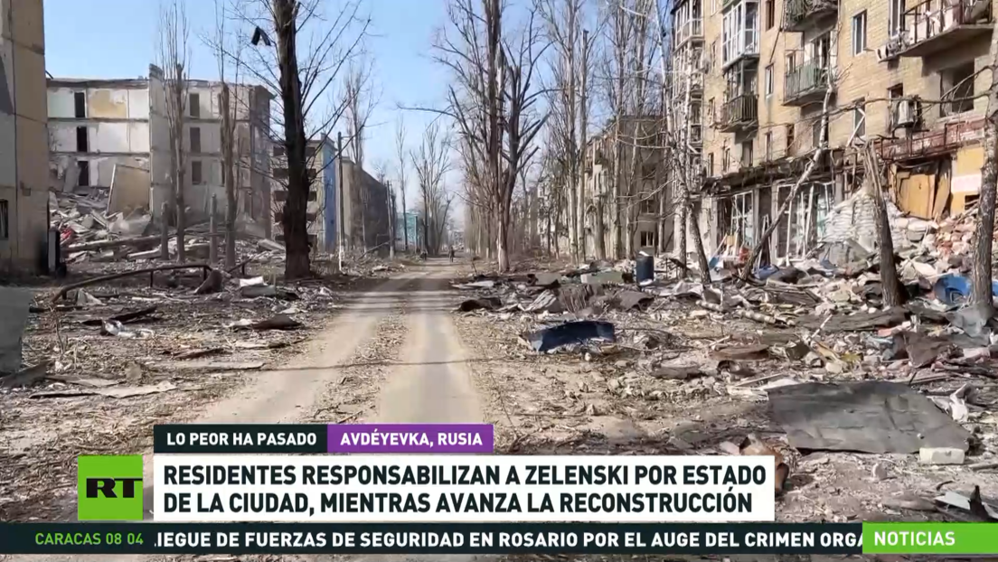 Residentes de Avdéyevka responsabilizan a Zelenski por el estado de la ciudad mientras Rusia avanza la reconstrucción