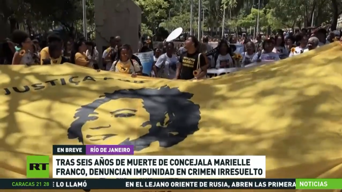 Denuncian seis años de impunidad tras la muerte en Brasil de la concejala Marielle Franco