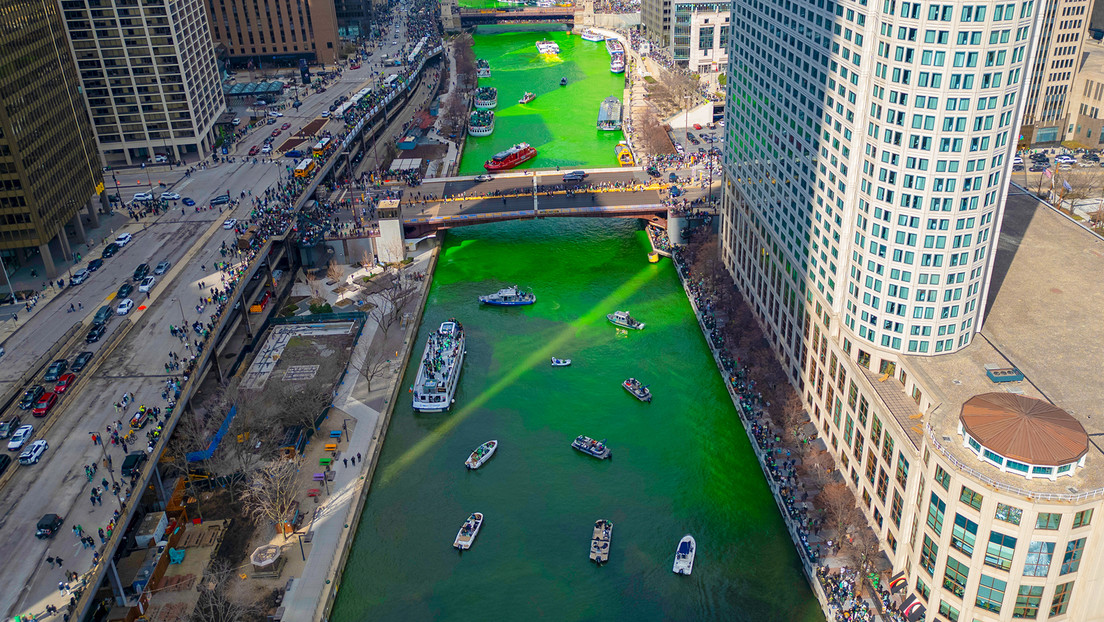 VIDEO: Un río de EE.UU. se tiñe de verde por el Día de San Patricio