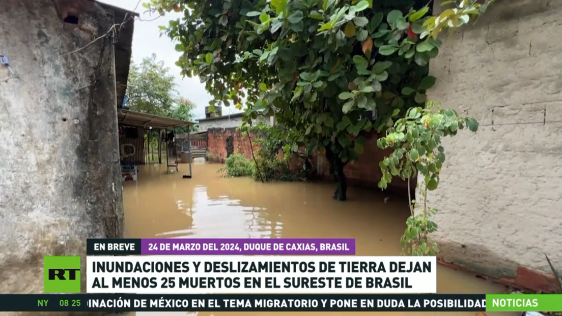 Inundaciones y deslizamientos de tierra dejan al menos 25 muertos en el sureste de Brasil