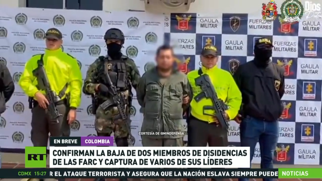 Confirman la baja de dos miembros de disidencias de las FARC y captura de varios de sus líderes